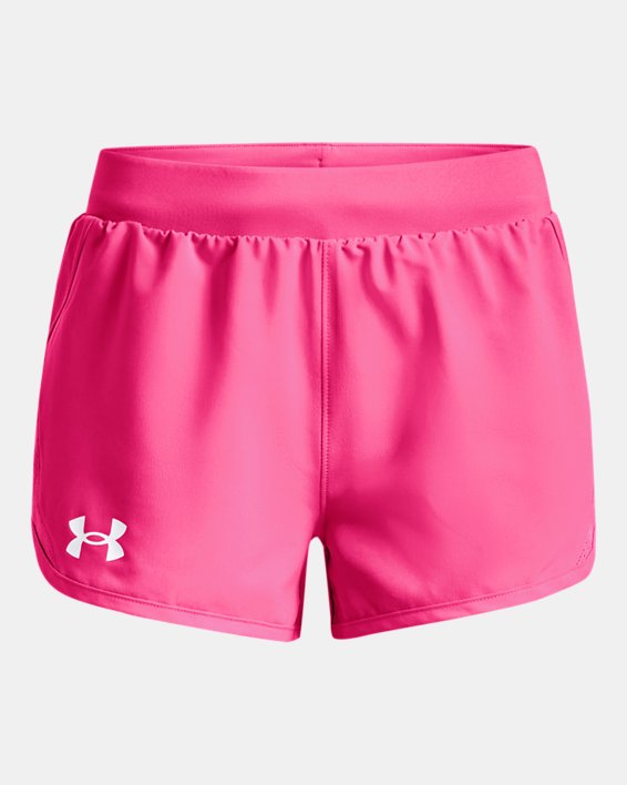 Girls' UA Fly-By Shorts, Pink, pdpMainDesktop image number 0